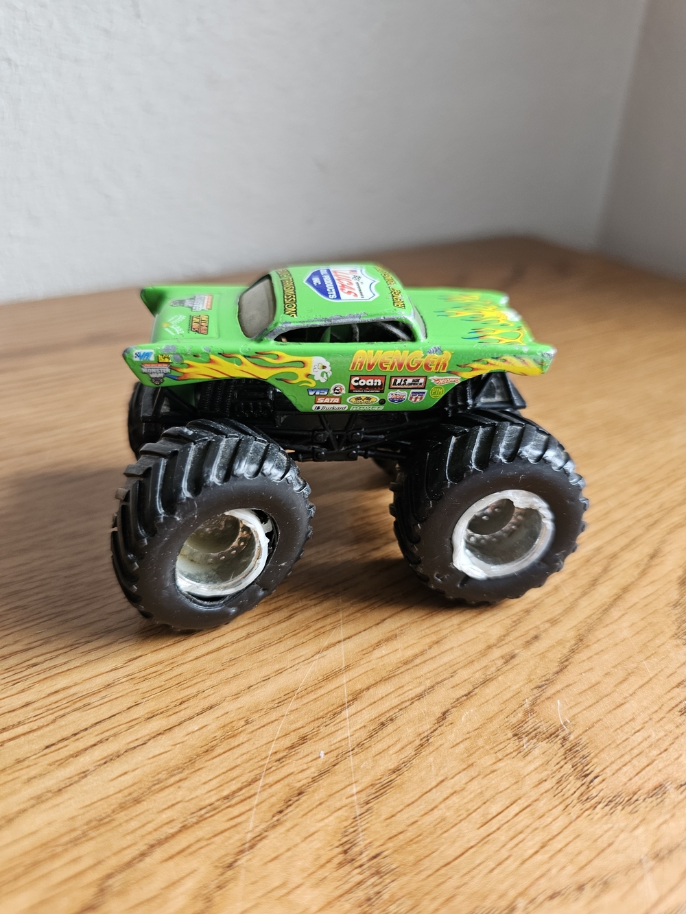 4/$10 Monster Jam Avenger Green Truck Toy *Worn, Flawed*